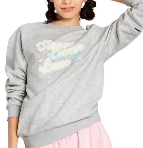 Stoney Clover Lane  for Target Gray Pastel Logo Crewneck Sweatshirt