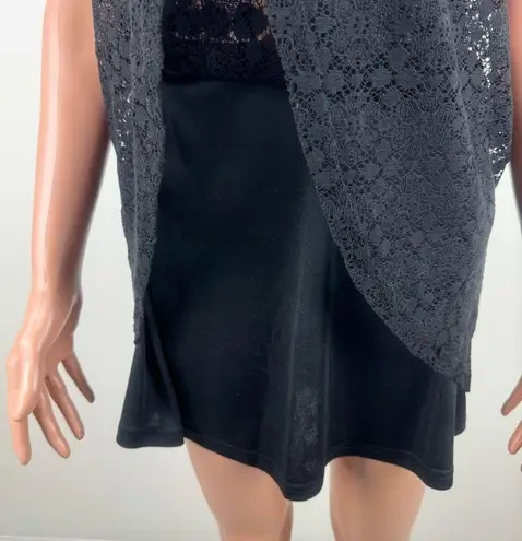 Cals | Black Lace Midriff Accent Dress