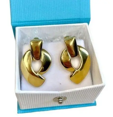 Givenchy Vintage Gold Plated Clip On Earrings