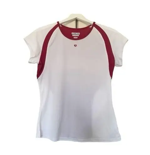 Pearl Izumi Red and White Cycling Shirt Activewear Dri-Fit Top Size Medium