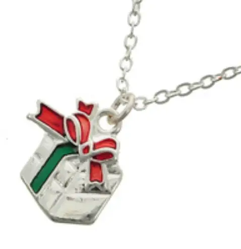 Christmas Present Necklace & Earring Set
