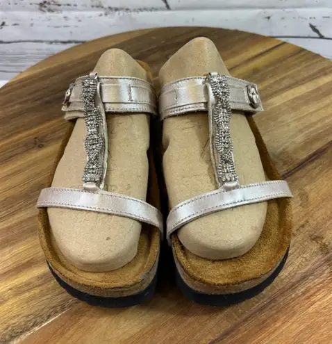Women's Naot Gold & Silver Embellished Sandals Size 6