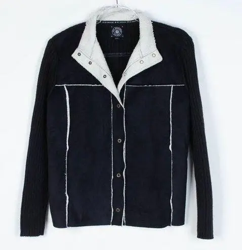 By Design Sport Suede Sweater Jacket Size Large