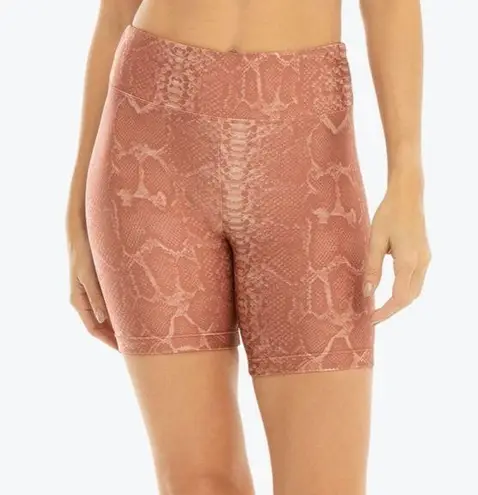 Koral slalom reptile sand high rise biker shorts size M