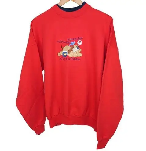 Vintage 90s Dogs leave Pawprints Across your Heart Sweatshirt Size XL