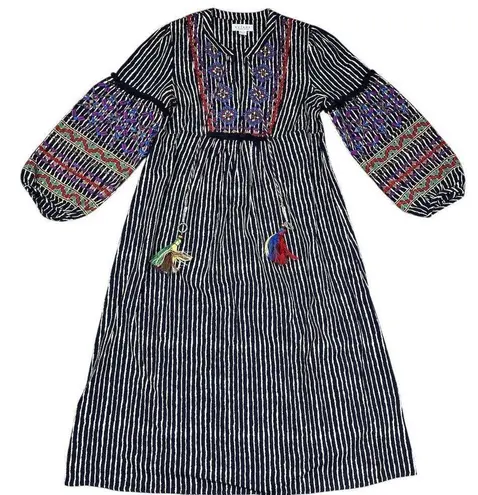 Velvet by Graham & Spencer Women's Lantern Embroidered Midi Dress S