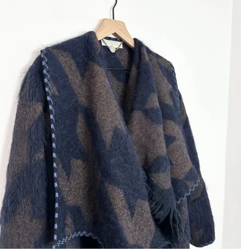 Stella McCartney Alpaca Wool Blend Blanket Draped Coat Houndstooth RARE 44 10