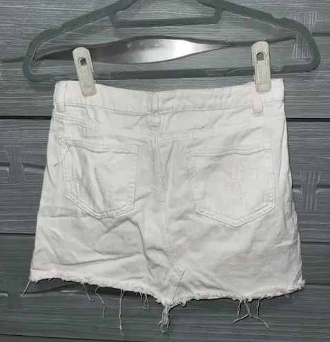 Signature 8 White Denim Mini Skirt