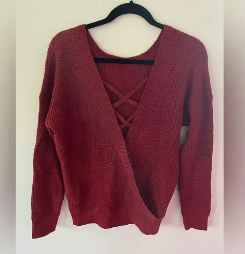 Amazon Hollow out sweater Cross front/back size M - Image 5