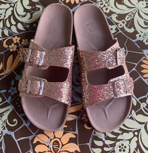 (FIND)PINK GLITTER SANDALS SZ: 11/EU 42 Pink Size undefined