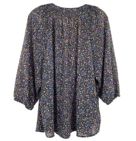 Mason & Belle Womens Peasant Blouse Boho Embroidered Floral Top