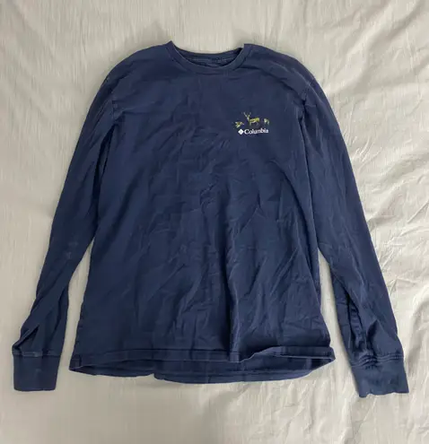 Columbia Dark Blue Long Sleeve Shirt