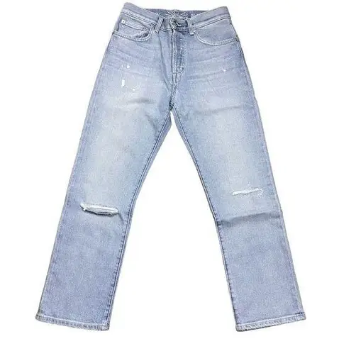 NWT Daily Blue Women's Hype Classic Cropped Distressed Jeans Gray Size 26 Denim