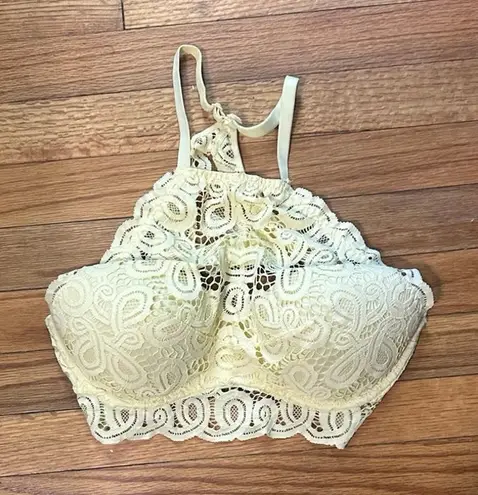 Victoria’s Secret PINK Yellow Racerback Lace Push