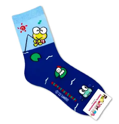 NWOT Keroppi Crew Socks Blue