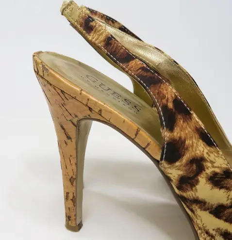Guess by Marciano Vintage Y2K Guess Leopard Slingback Pumps