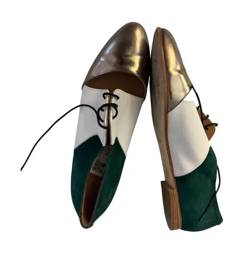 Handmade Leather Oxfords – Size 38 (US 7.5)Shoes Designed in Copenhagen Gold