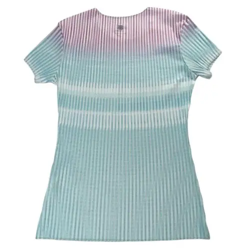 K Swiss Tennis & Pickleball Set Pleated Crew Top & Flounce Skirt Ombre Coastal S Purple