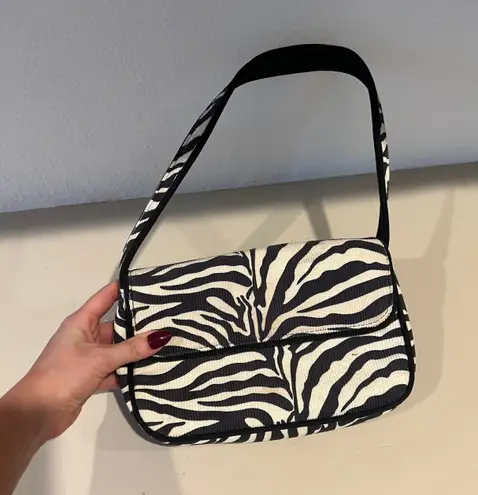 JustFab Glassons Zebra Shoulder Bag