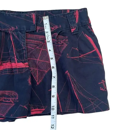 BDG Urban Outfitters BGD Nautical Sailboat Poplin Shorts Navy Size 2