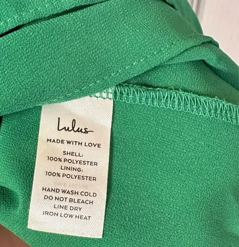 Lulus  Tiers To My Heart Green Off Shoulder Small - Image 5