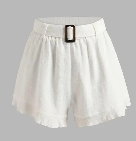 Cider White Flowy Shorts - Image 1