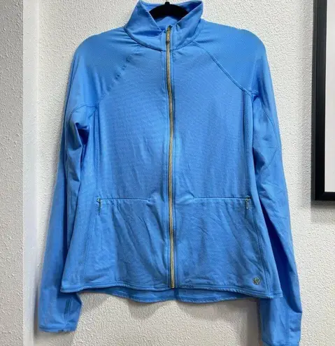 Lilly Pulitzer  Luxletic Kapri Jacket light blue, size L secured pockets.