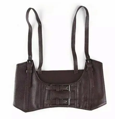 Steampunk Black Brown Corset Belt Vest Harness New