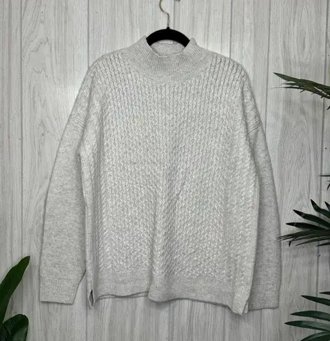 Vineyard Vines  Aran Stitch Mock Sweater Knit Merino Wool Cashmere Medium - Image 1