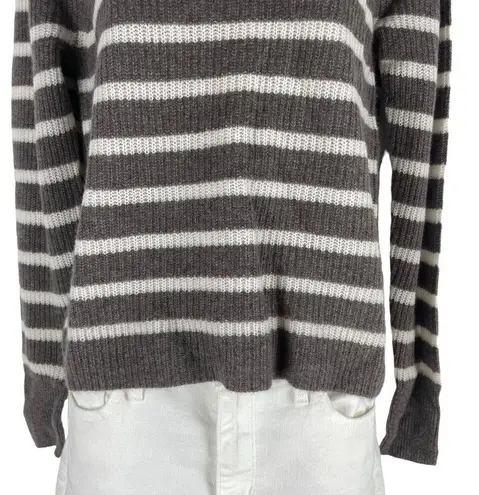 360 Cashmere  Laurel Cashmere Striped Sweater Puff Shoulder Size S