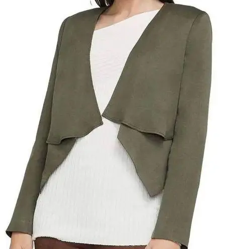 BCBG MAXAZRIA Ania Dusty Olive Moto Blazer Jacket Sz M