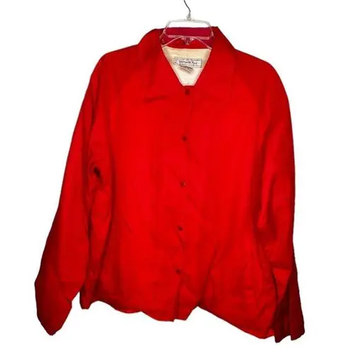 Bermuda Vintage  Run Red Nylon Windbreaker Jacket