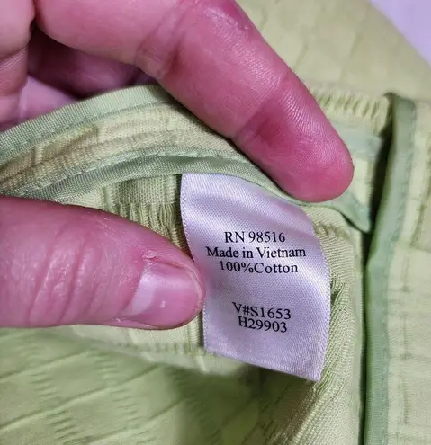 Coldwater Creek Light Green Textured Snap Front Jacket Blazer Women's Size P 14