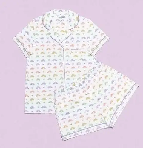 Roller Rabbit  X Stoney Clover Lane Rainbow Print Polo Pajamas