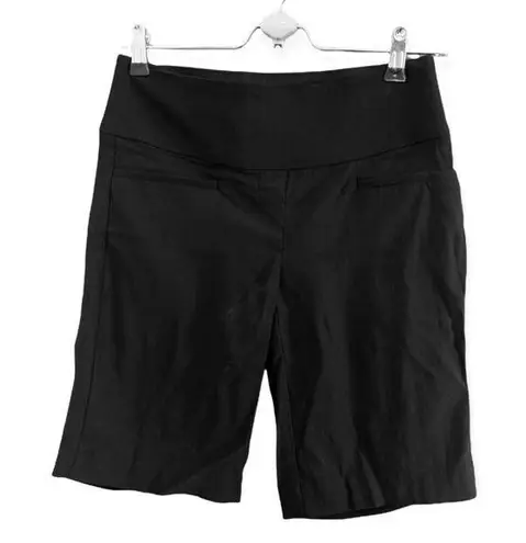 Apt. 9  Women's Size 4 Pull On Casual Bermuda Shorts Black Stretch Mid Rise