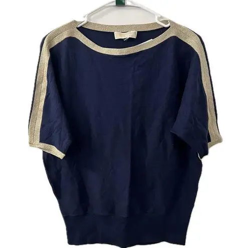 Michael Kors Women's  Blue and sparkled Gold Shirt Size M