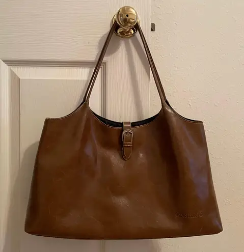 Macy's Enshino brown Leather Shoulder Bag 