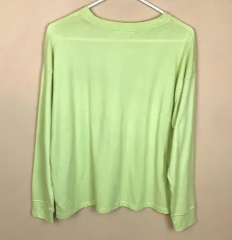 C&C California Women’s Rising Sun Graphic Print Neon Green Long Sleeve Shirt