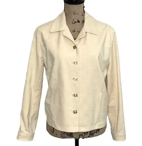 St. John Womens Size Large Vintage Designed Button Long Sleeve Collared Jacket