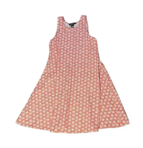 Natural Reflections Sleeveless Dress Coral White Small