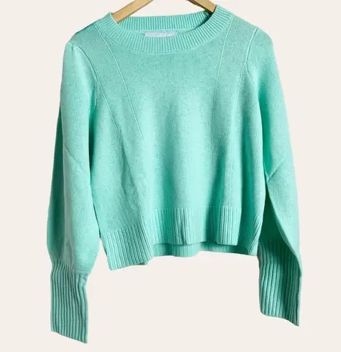 Hill House The Cropped Silvie Merino Wool Sweater in Ocean Wave Size S