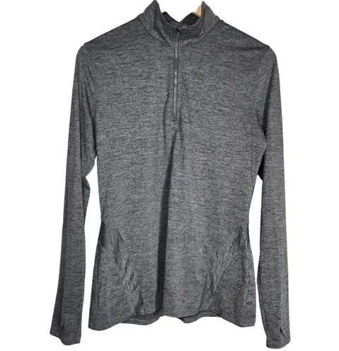 Slazenger Women Golf 1/4 Zip Long Sleeve Athletic Pullover Top M Heather Gray