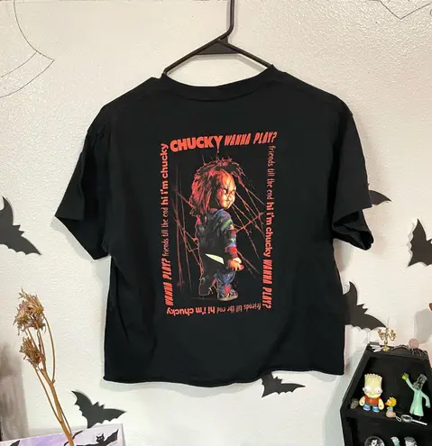 Horror Movie Chucky Childs play Halloween graphic tee Black Size M