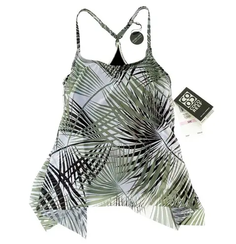 Coco reef Endless Summer Palm Mesh Layer Underwire Tankini Top Swimsuit Size 32C
