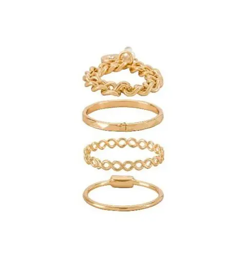 8 Other Reasons REVOLVE Bling It On Ring Set Gold Womens Size OS