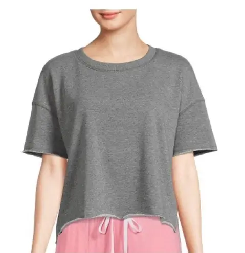 secret treasures Womens Terry Sleep Top Size XS 0-2 Gray Cut Off Edges New
