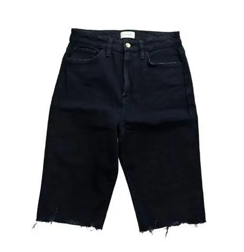 Bermuda FAVORITE DAUGHTER Black  Denim Shorts Size 27 NEW