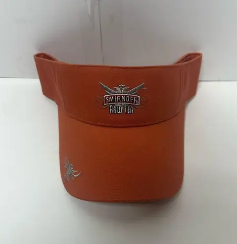 Smirnoff Raw Tea Orange Visor Hat Adjustable Promo Cap Alcohol Brand Swag