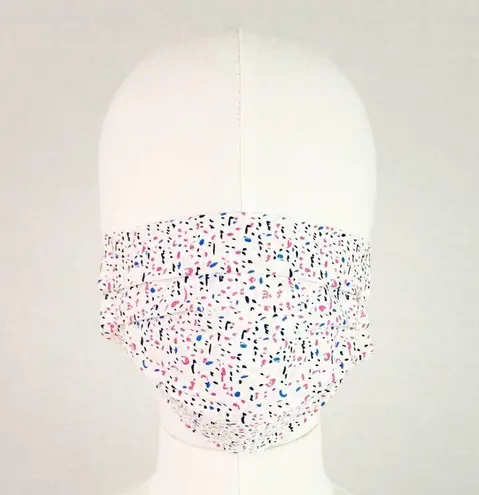NEW 100% Cotton Printed Face Mask White