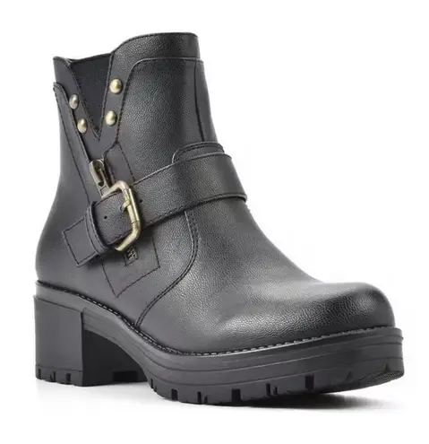 White Mountain Rufus Boots Size 5 Edgy Studded Chunky Heel